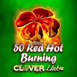 50 Red Hot Burning Clover Links logo by Novomatic at Roulettino Casino