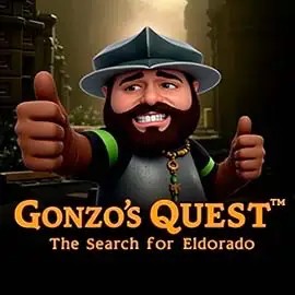 Gonzo's Quest slot logo by NetEnt at Roulettino Casino