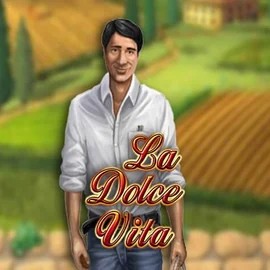 La Dolce Vita slot logo by Gamomat at Roulettino Casino