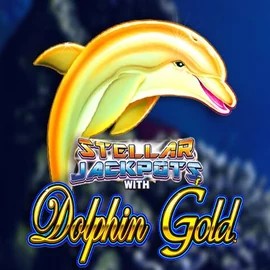 Dolphin Gold with Stellar Jackpots online game logo by Lightning Box Game on roulettinoo.eu.com