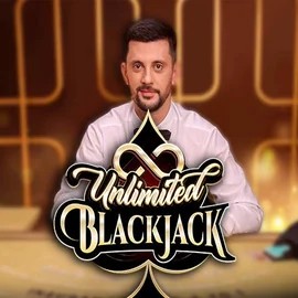 Unlimited Blackjack online game logo by Ezugi on roulettinoo.eu.com